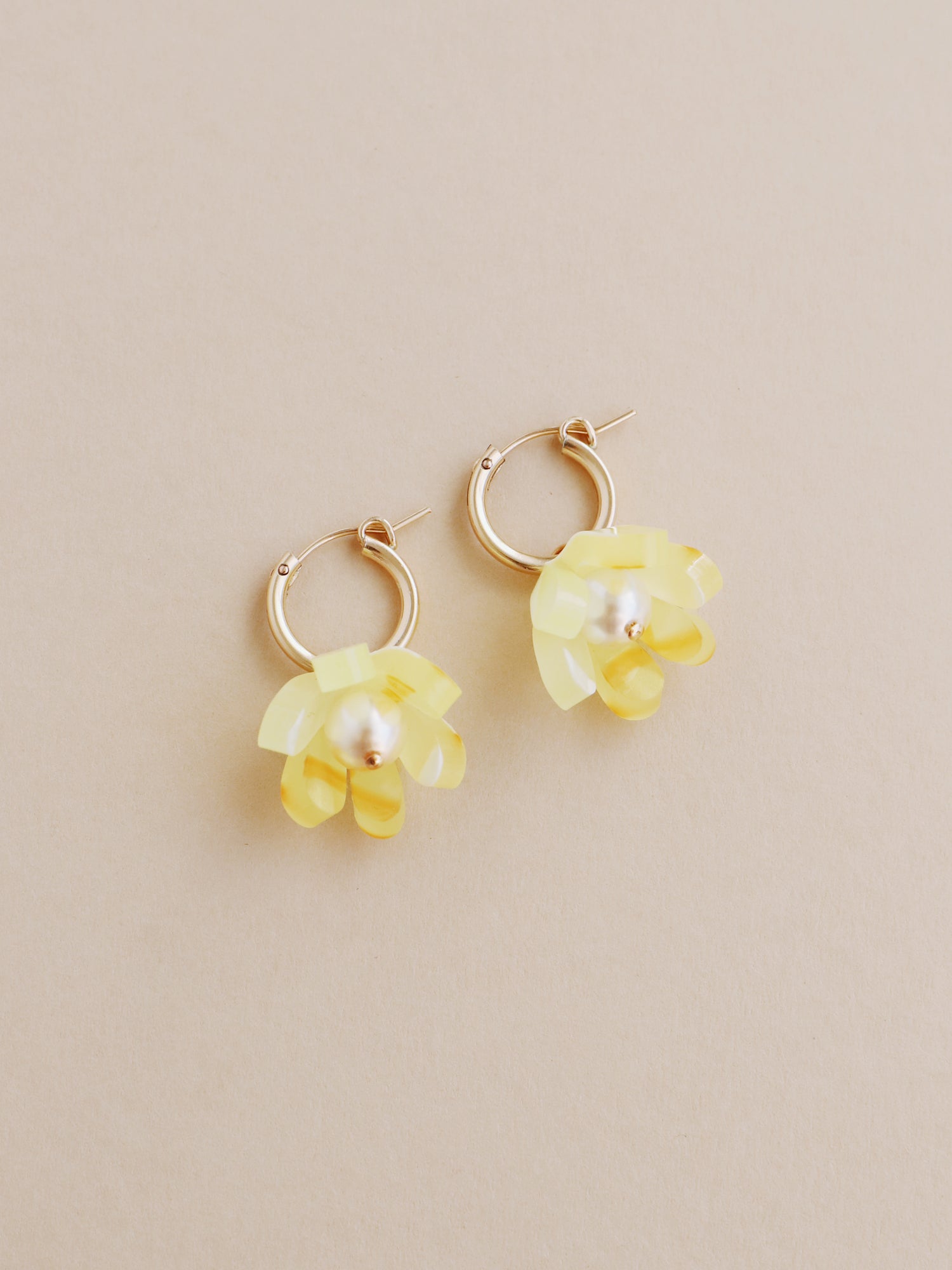 Long Tulip Flower Earrings with online pearls: 14K Gold Filled and Silver with Pearls