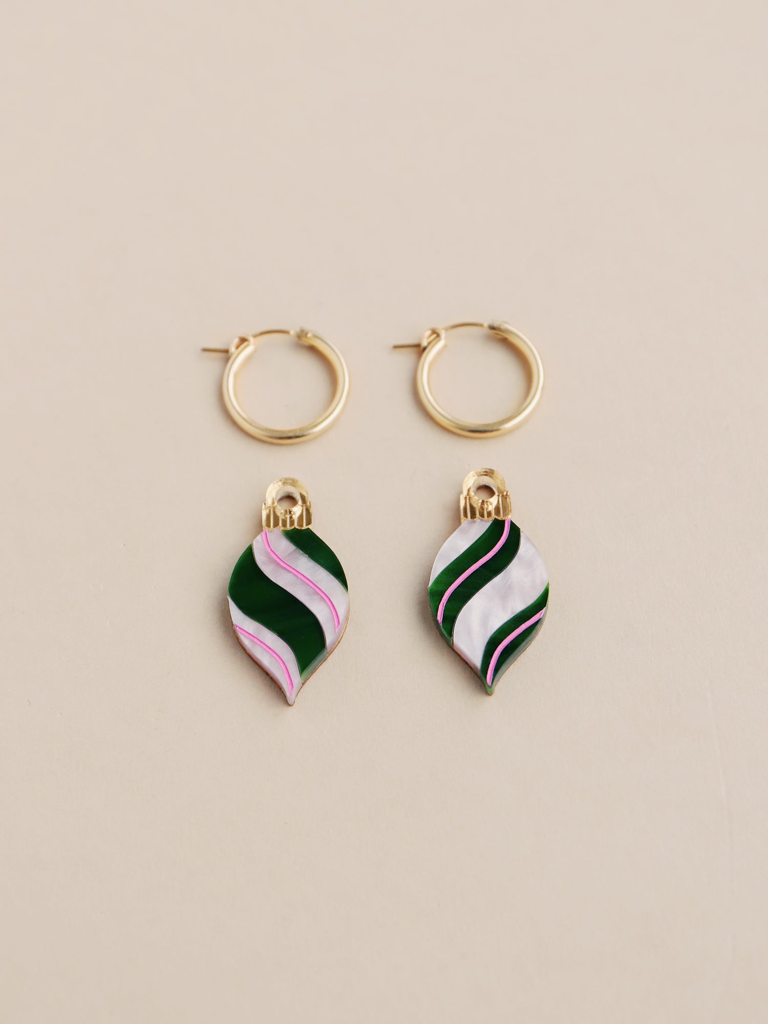 Bauble II Hoops in Moss - Limited Edition