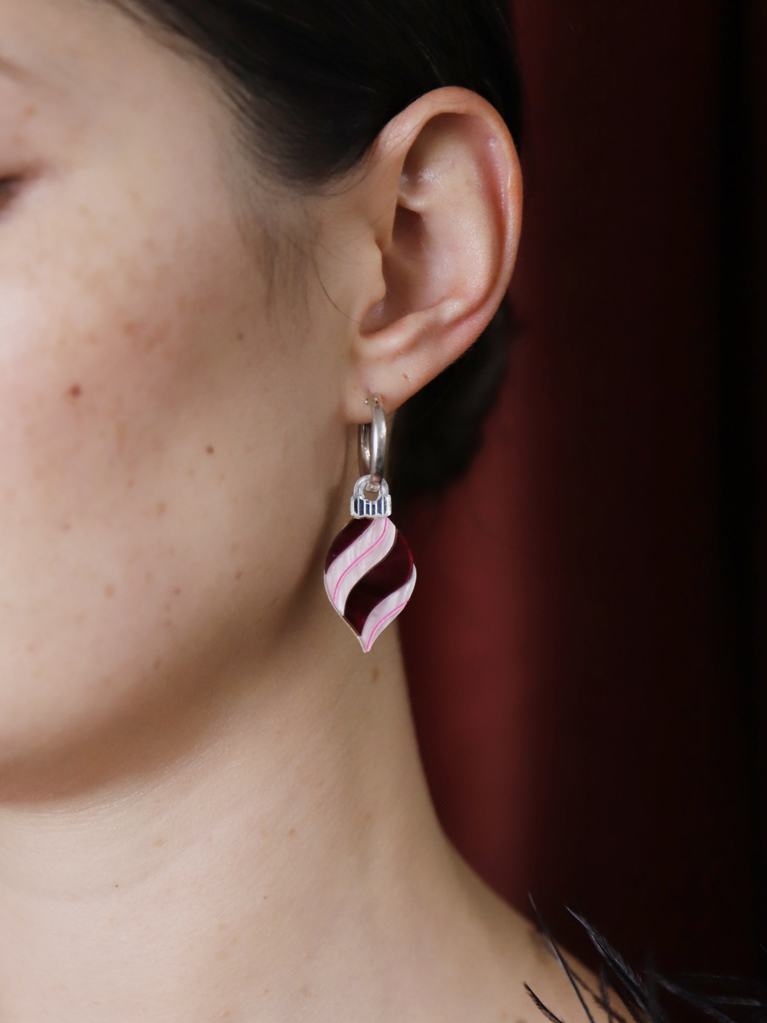 Bauble II Hoops in Cherry - Limited Edition