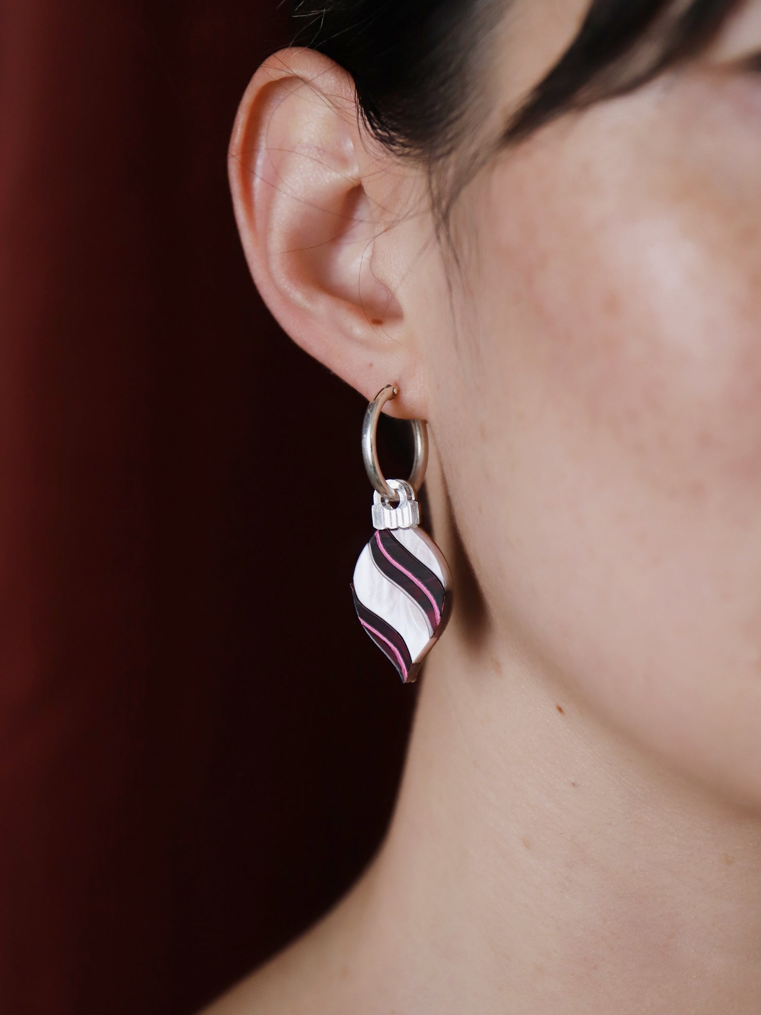 Bauble II Hoops in Cherry - Limited Edition