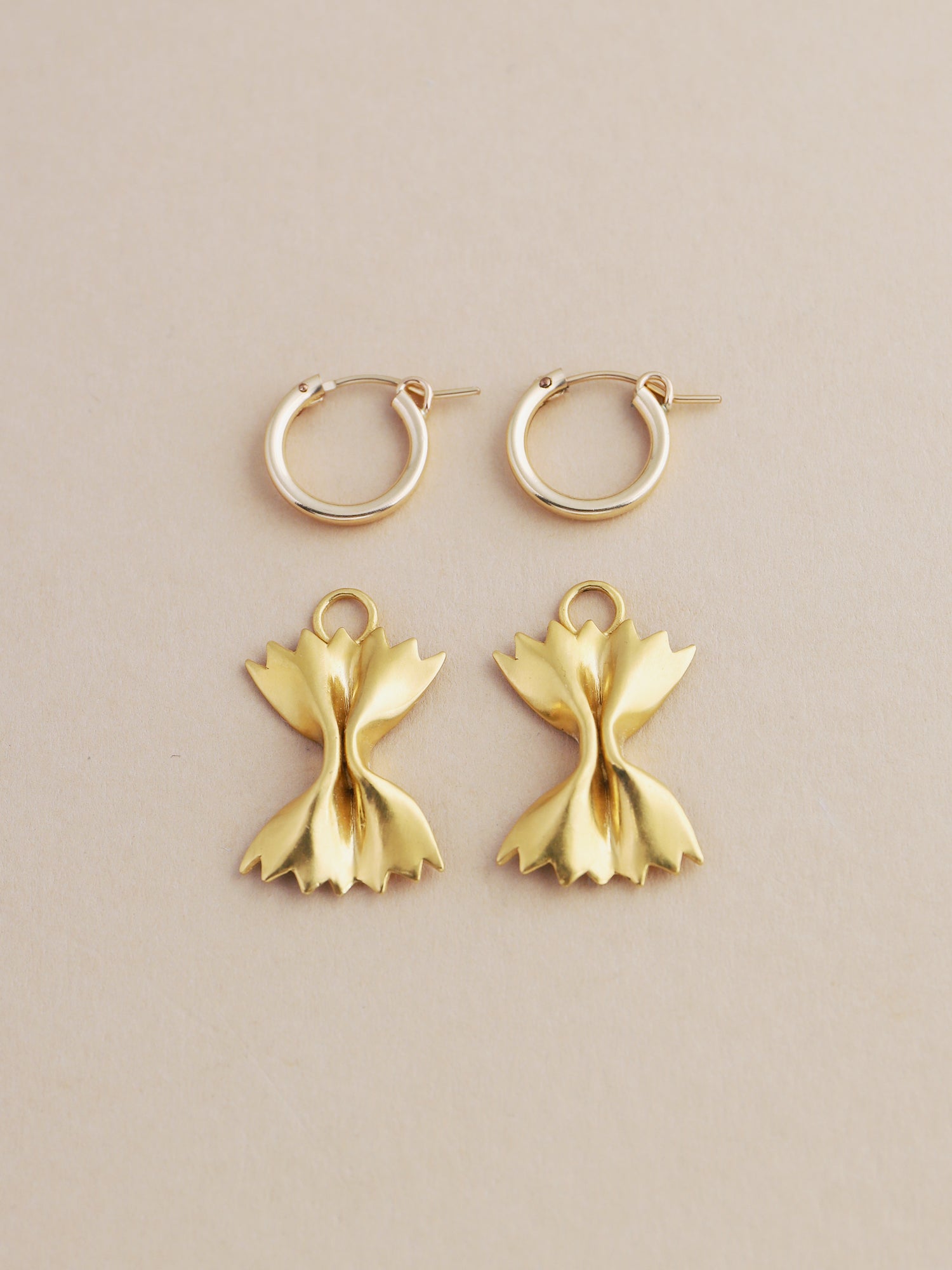 Farfalle Hoops - Gold