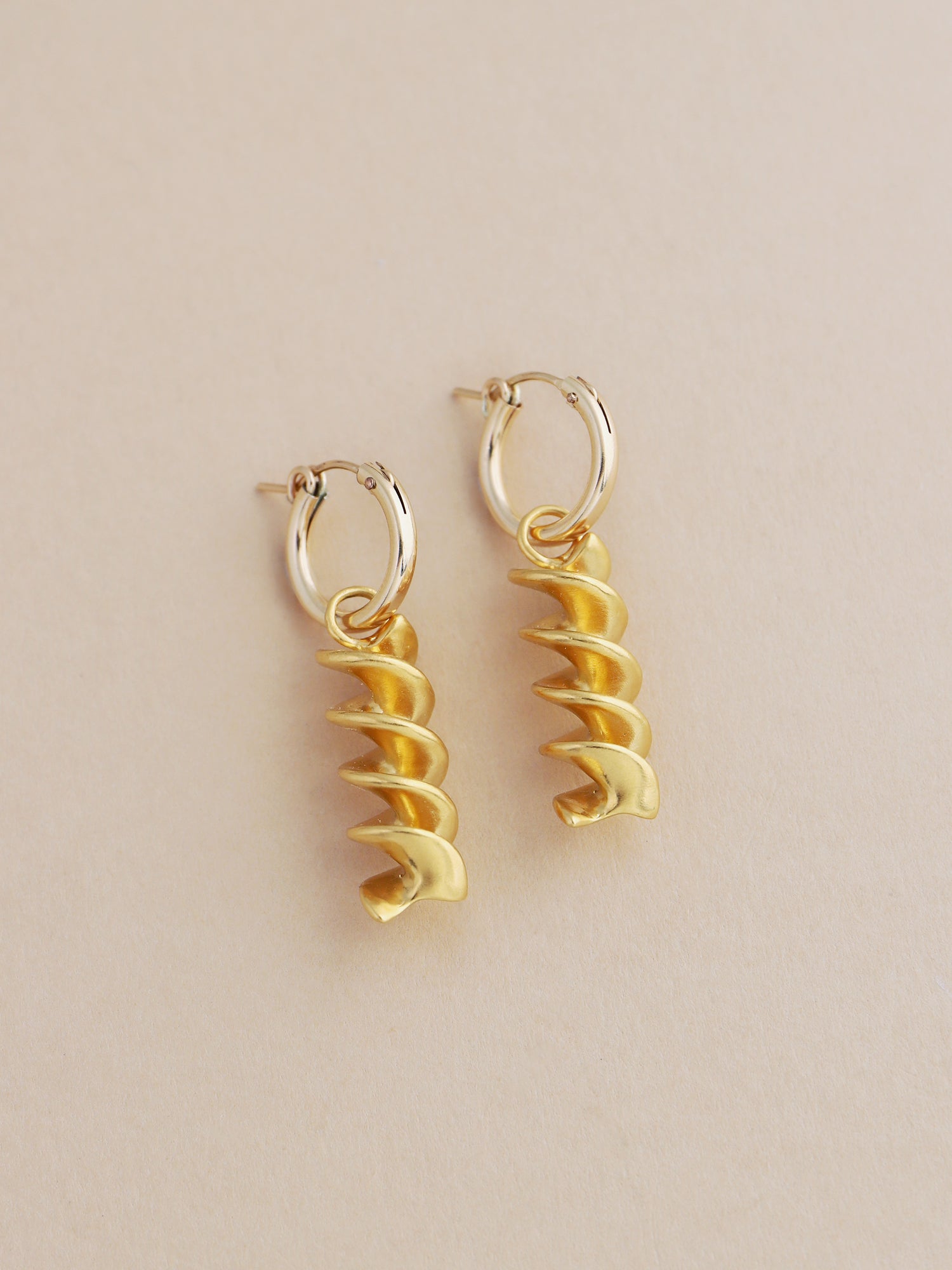 Fusilli Hoops - Gold