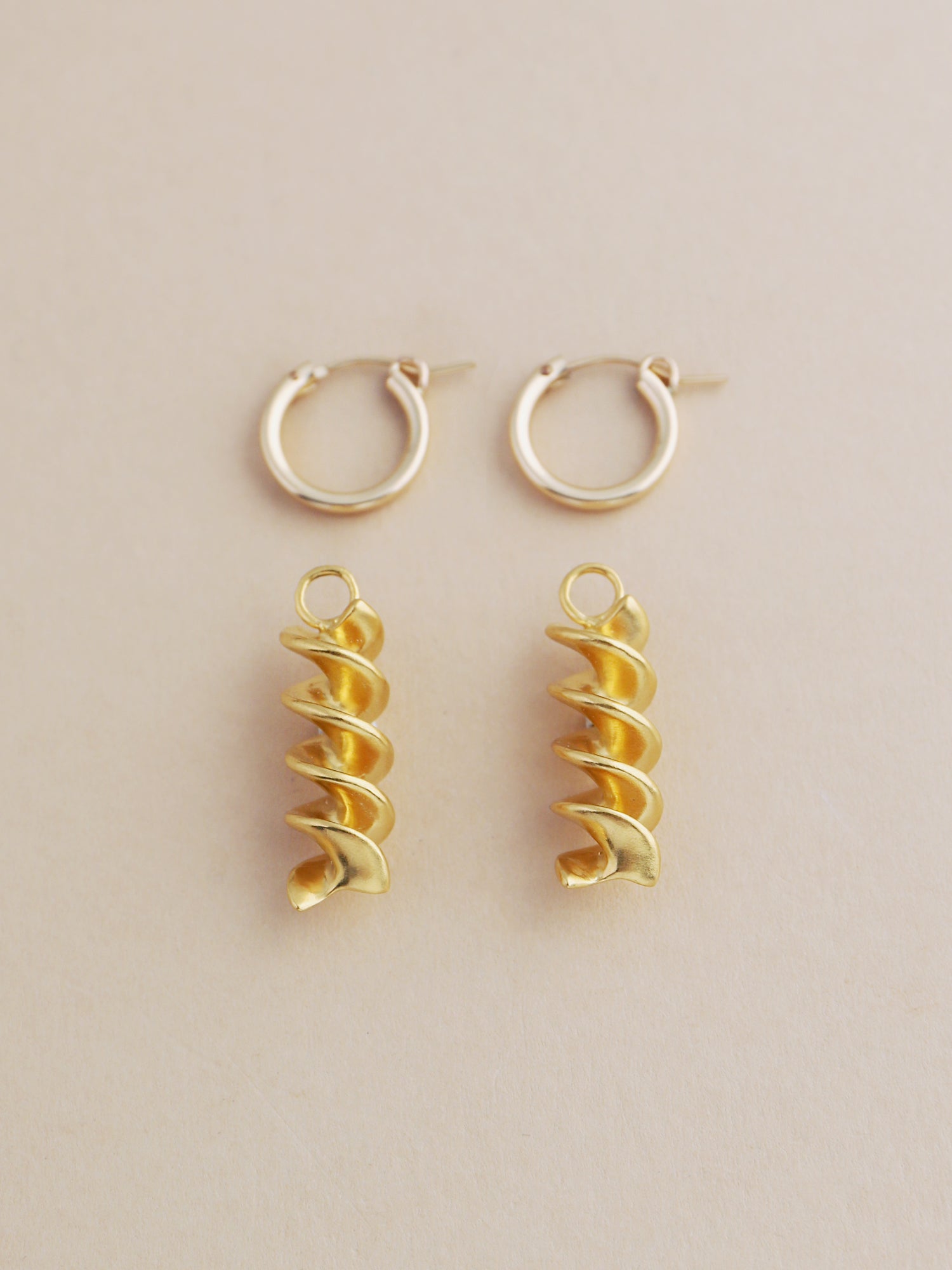 Fusilli Hoops - Gold