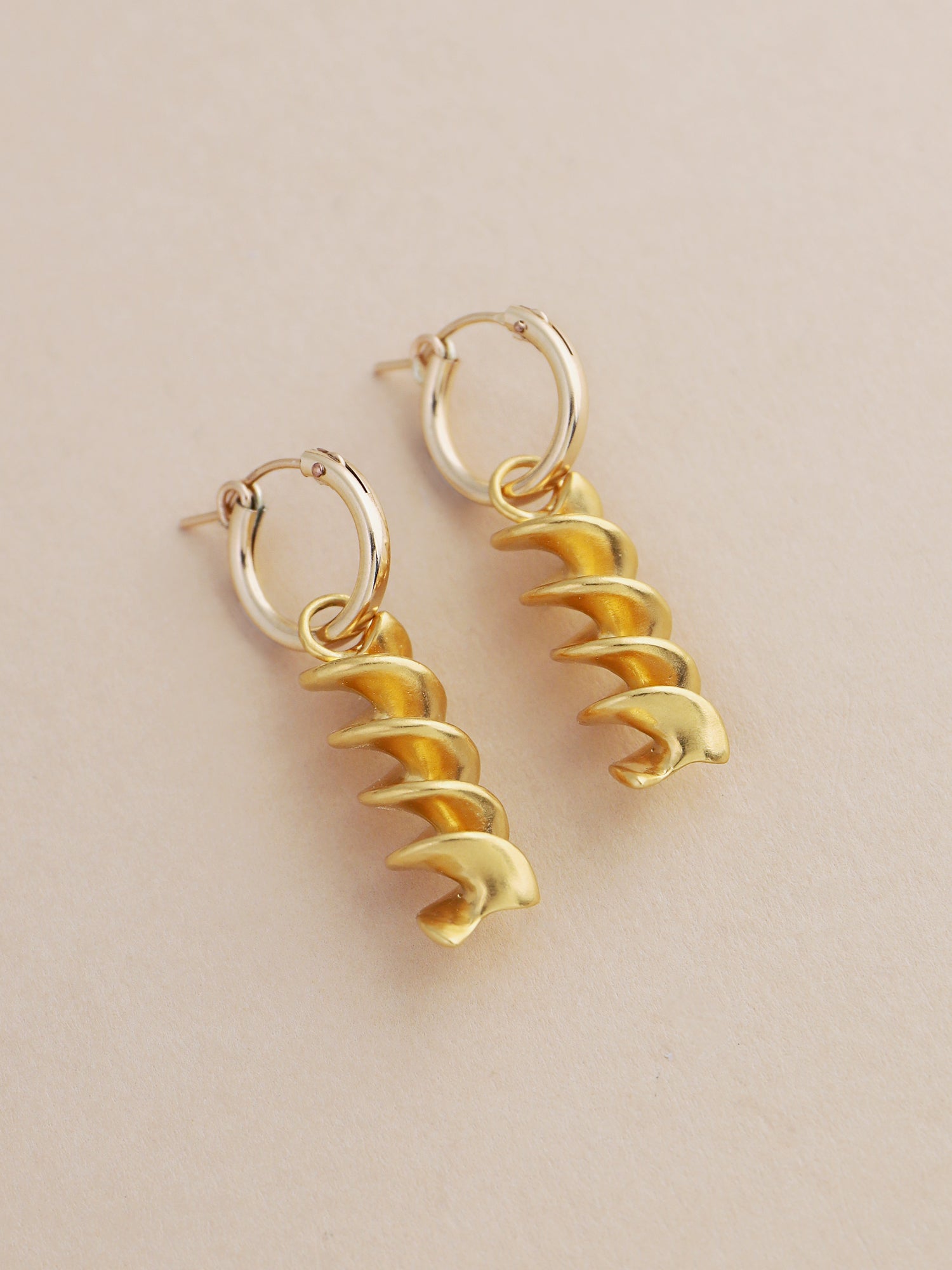 Fusilli Hoops - Gold