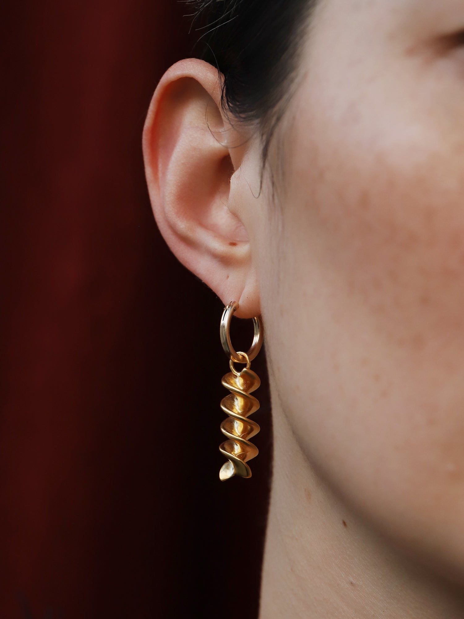 Fusilli Hoops - Gold