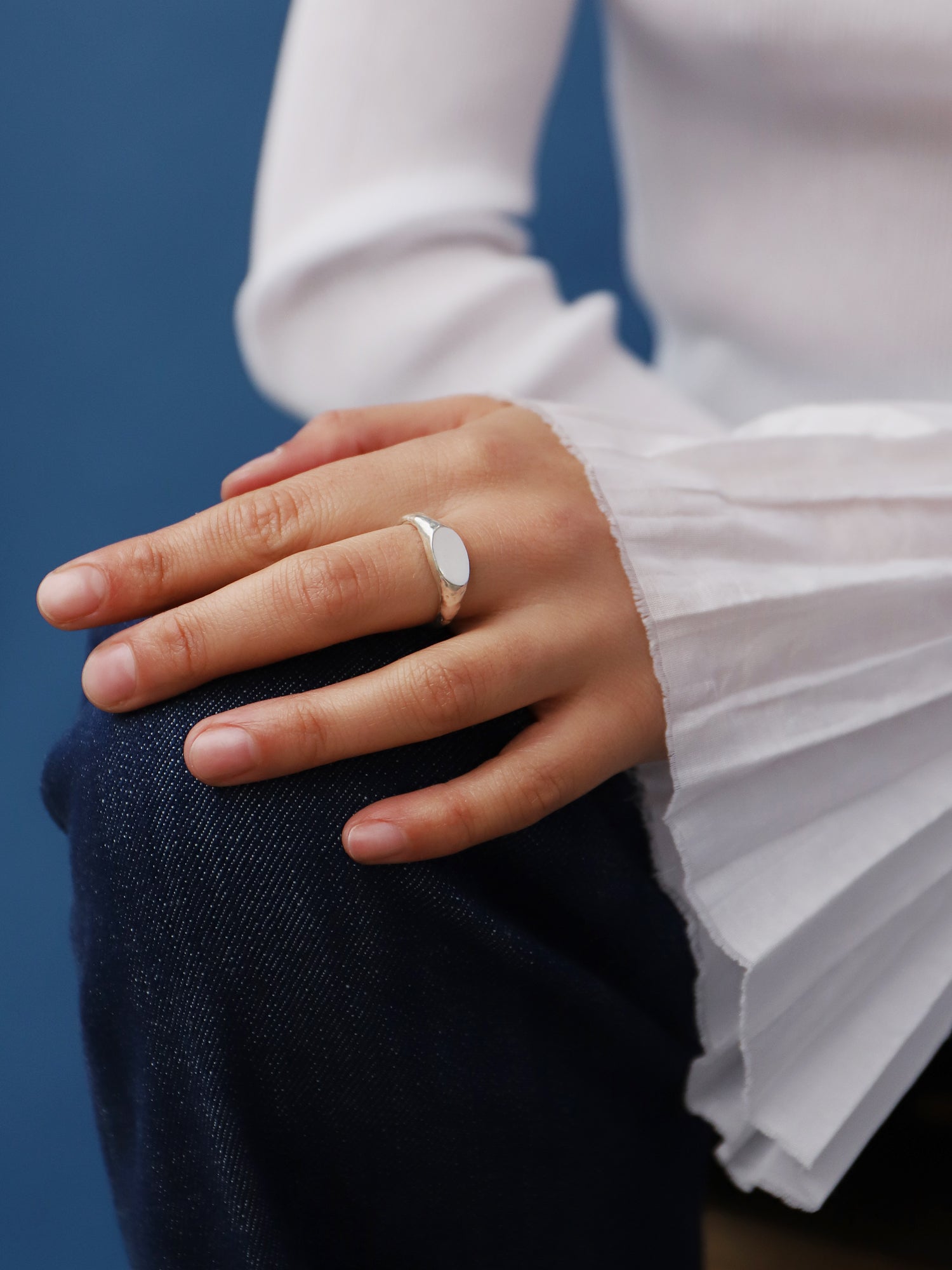 Oval Signet Ring - Silver