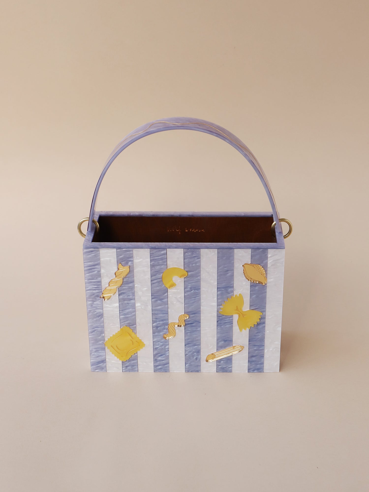 Pasta Bag in Blue/White