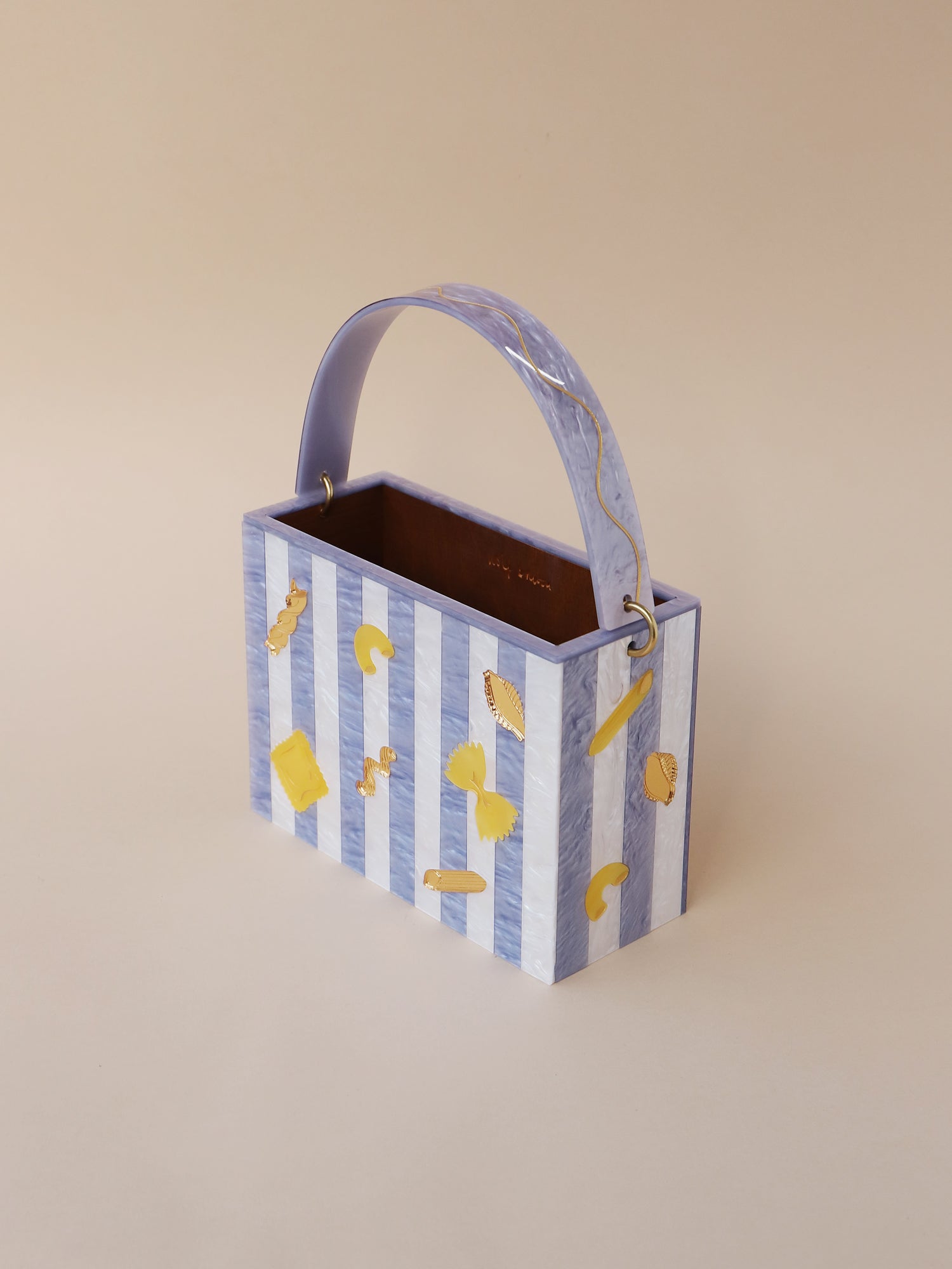 Pasta Bag in Blue/White