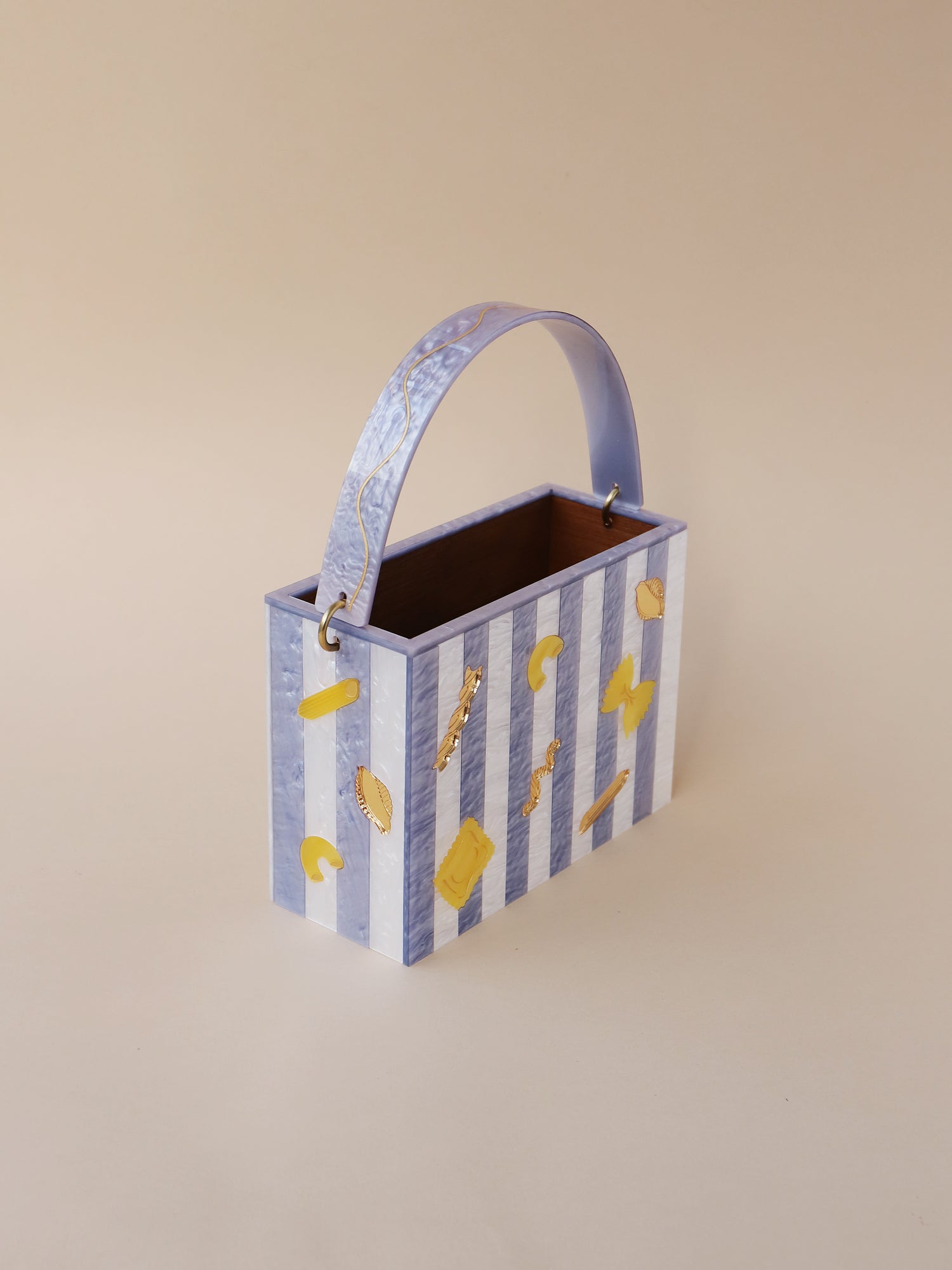 Pasta Bag in Blue/White