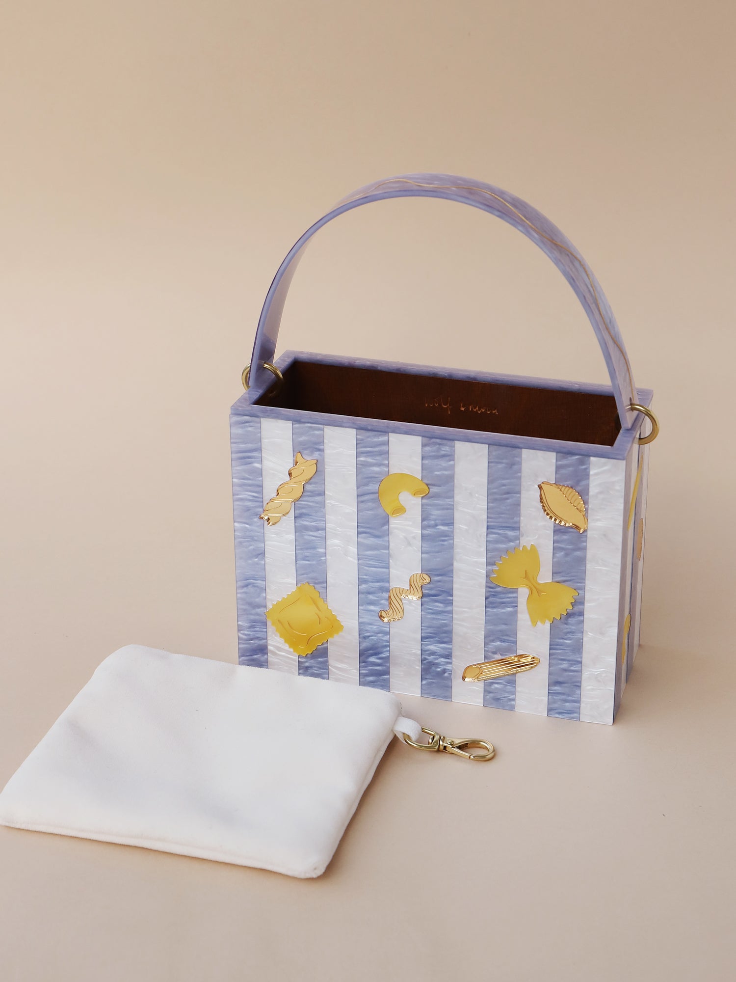 Pasta Bag in Blue/White