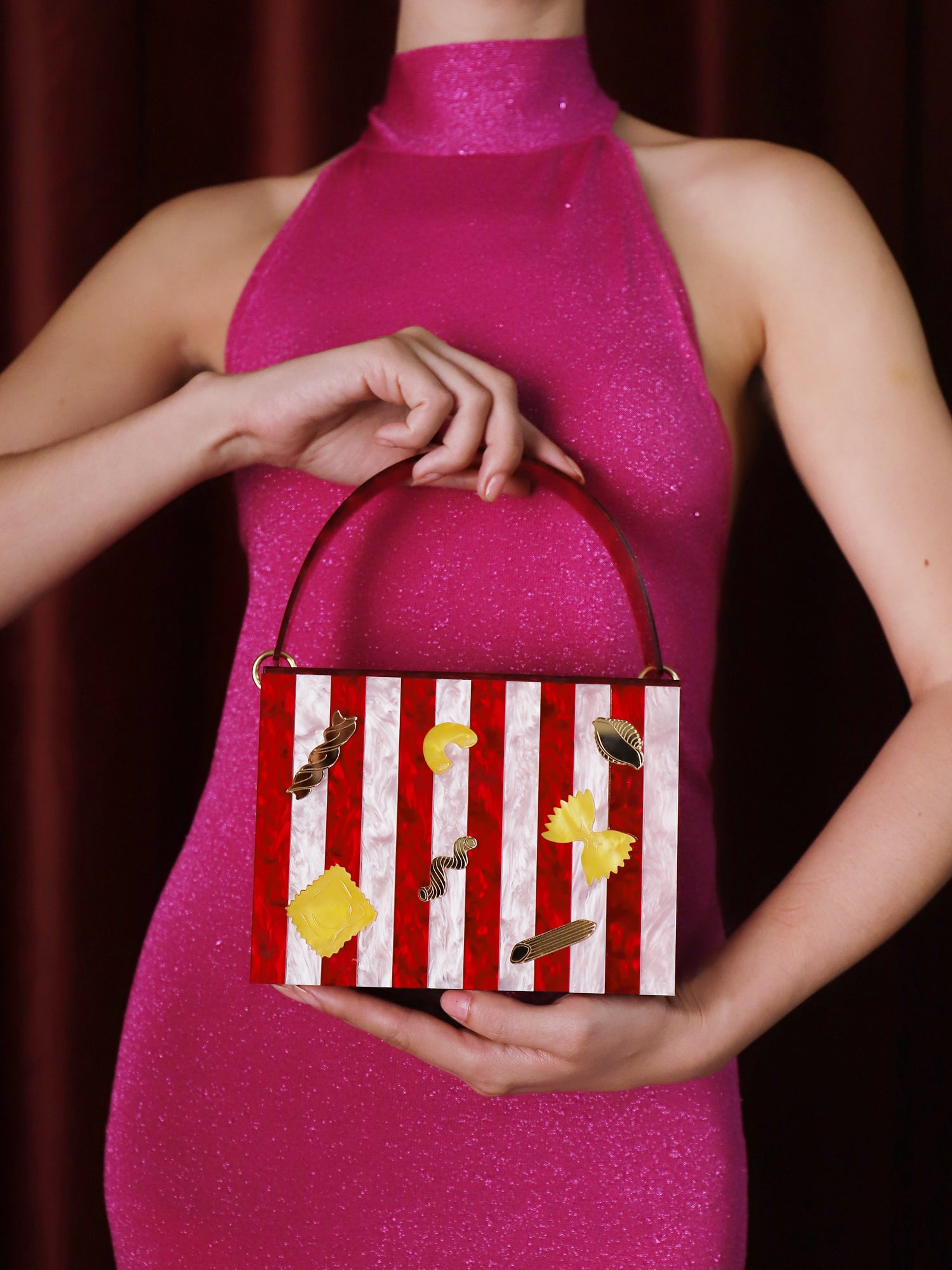 Pasta Bag in Red/Pink