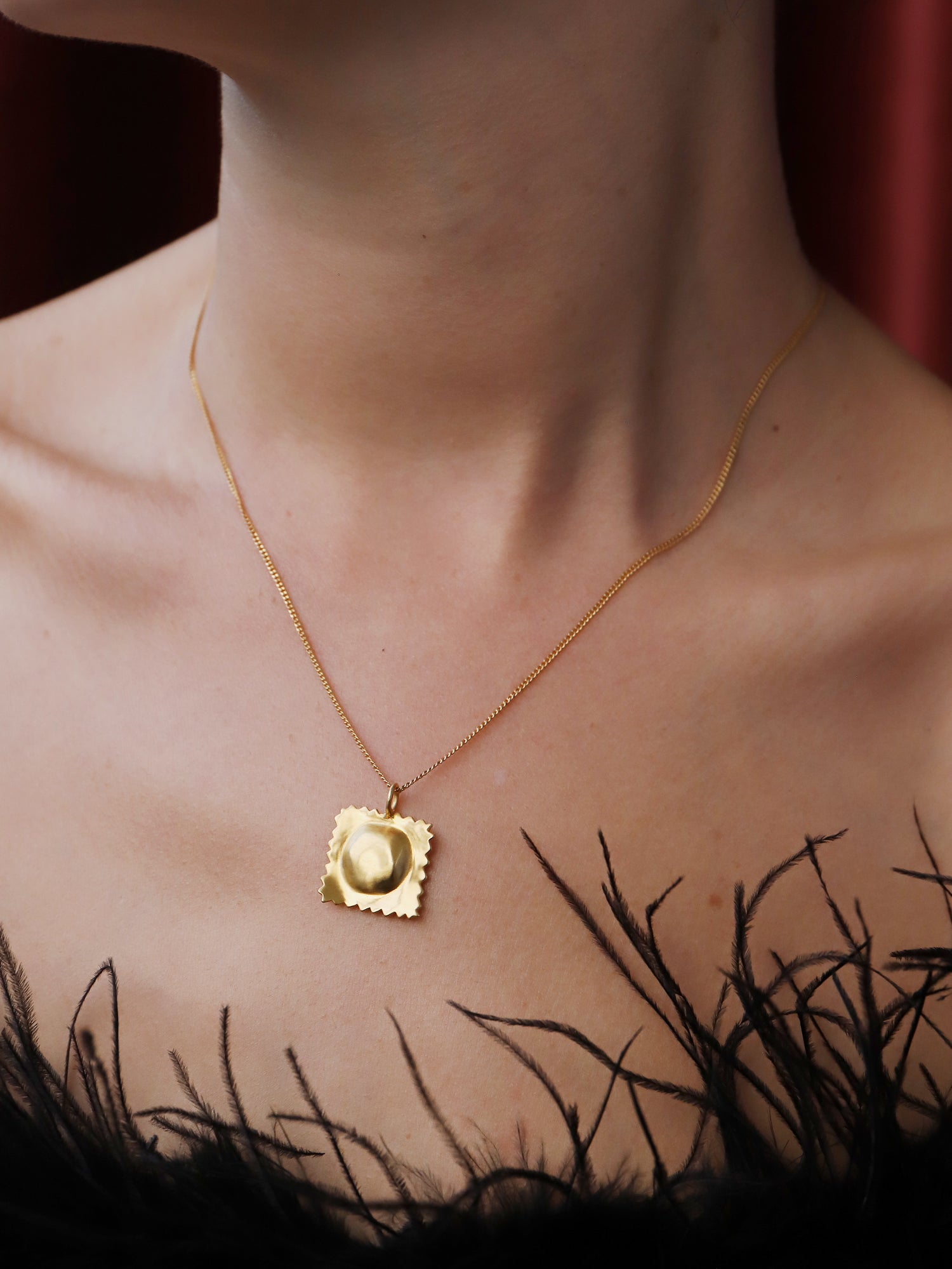 Ravioli Necklace - Gold