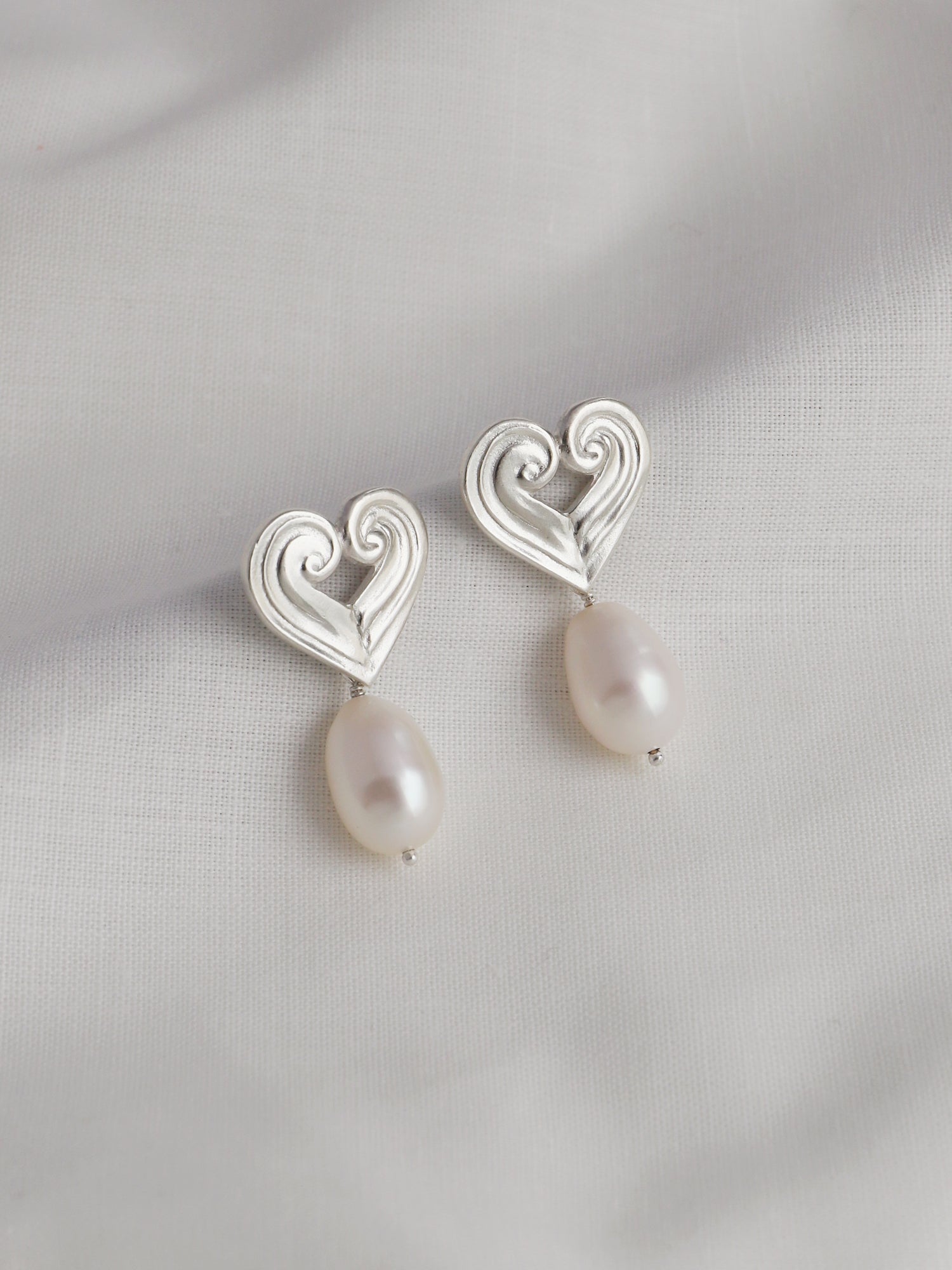 Reverie Pearl Earrings - Silver