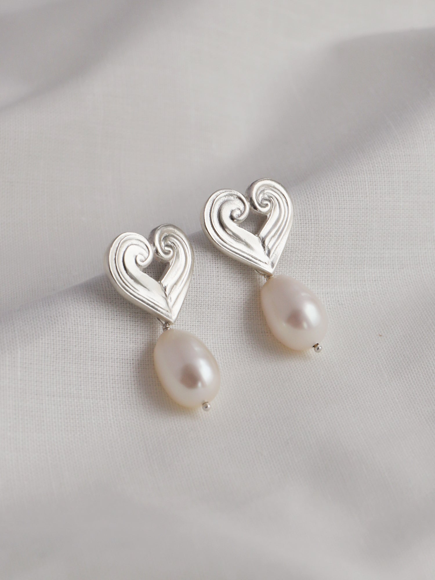 Reverie Pearl Earrings - Silver