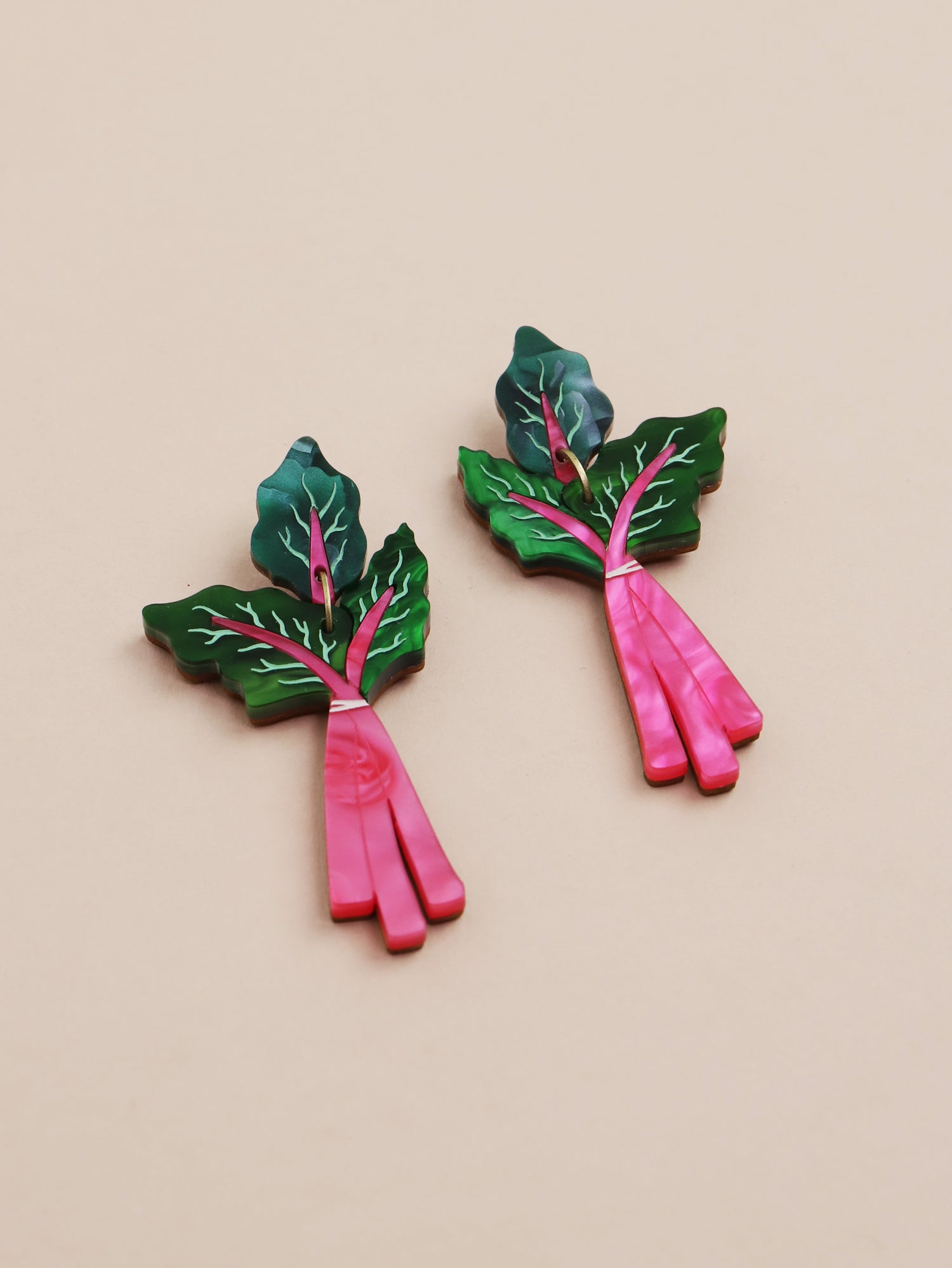 Rhubarb Statement Earrings