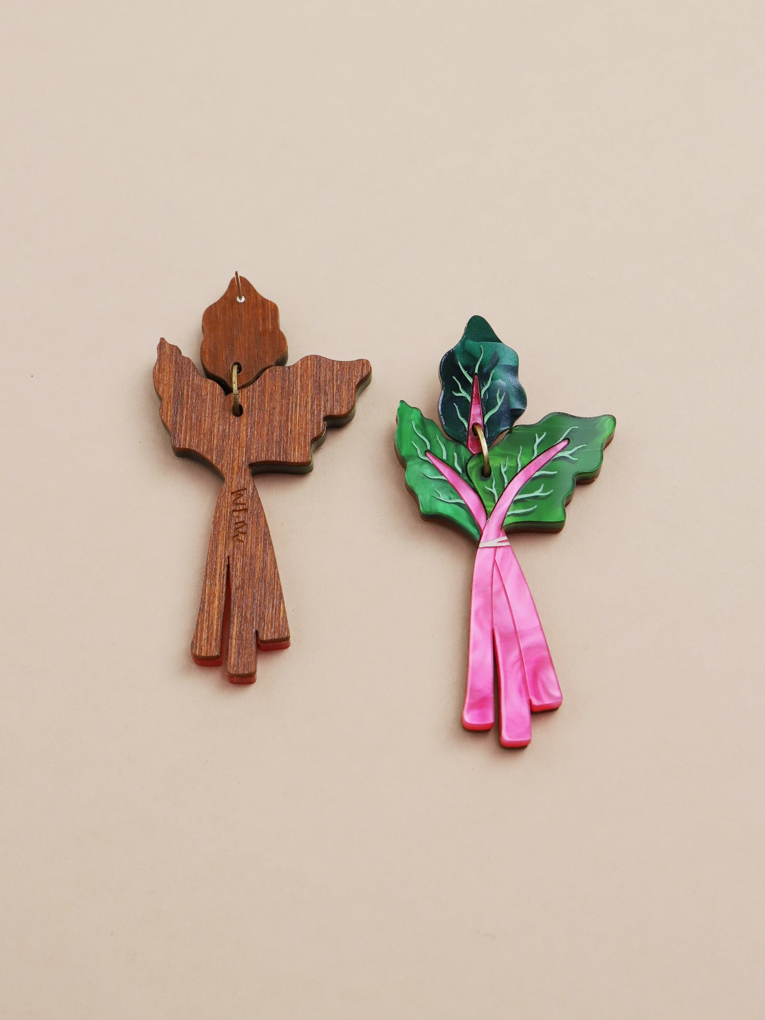 Rhubarb Statement Earrings