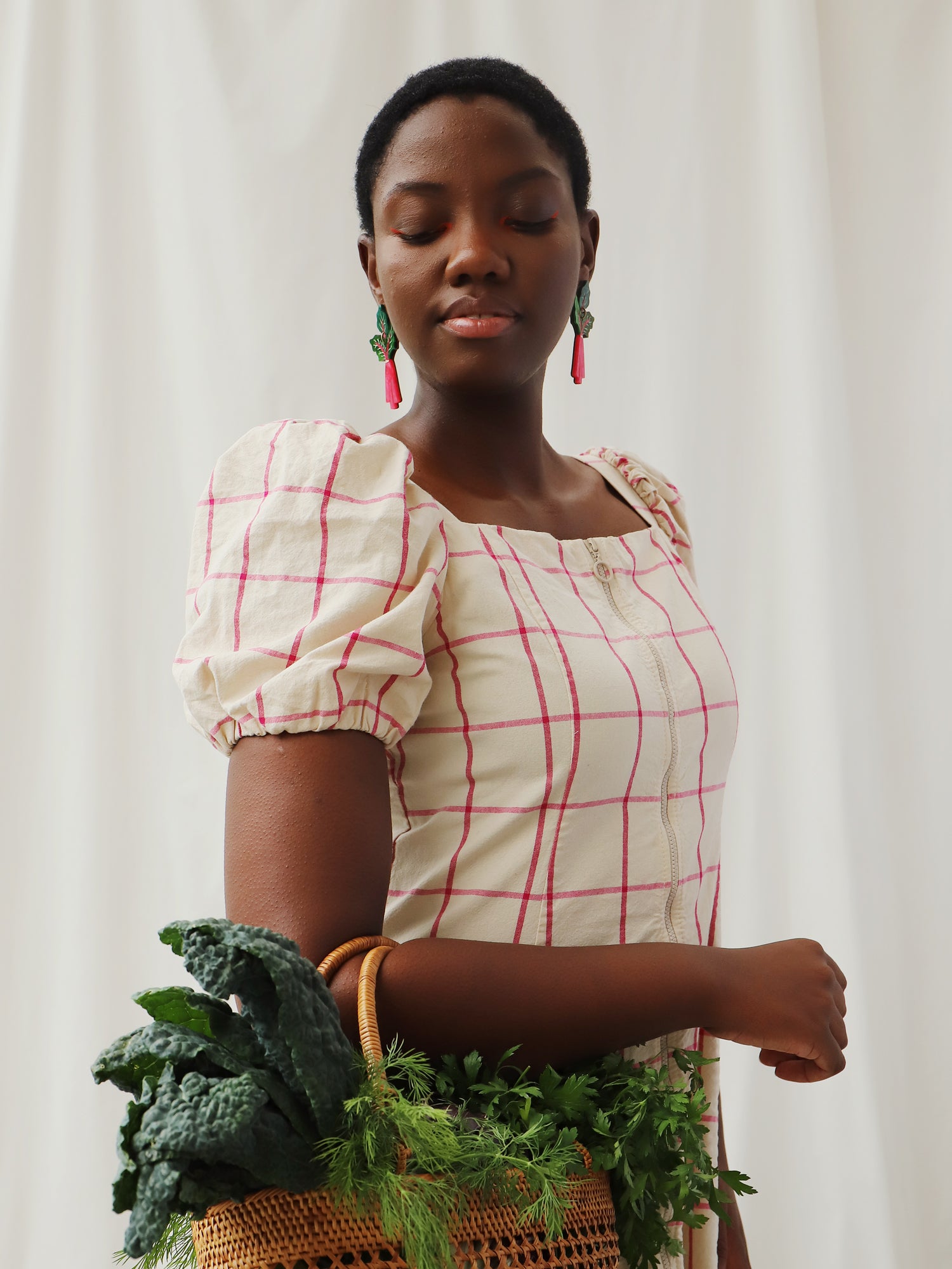 Rhubarb Statement Earrings