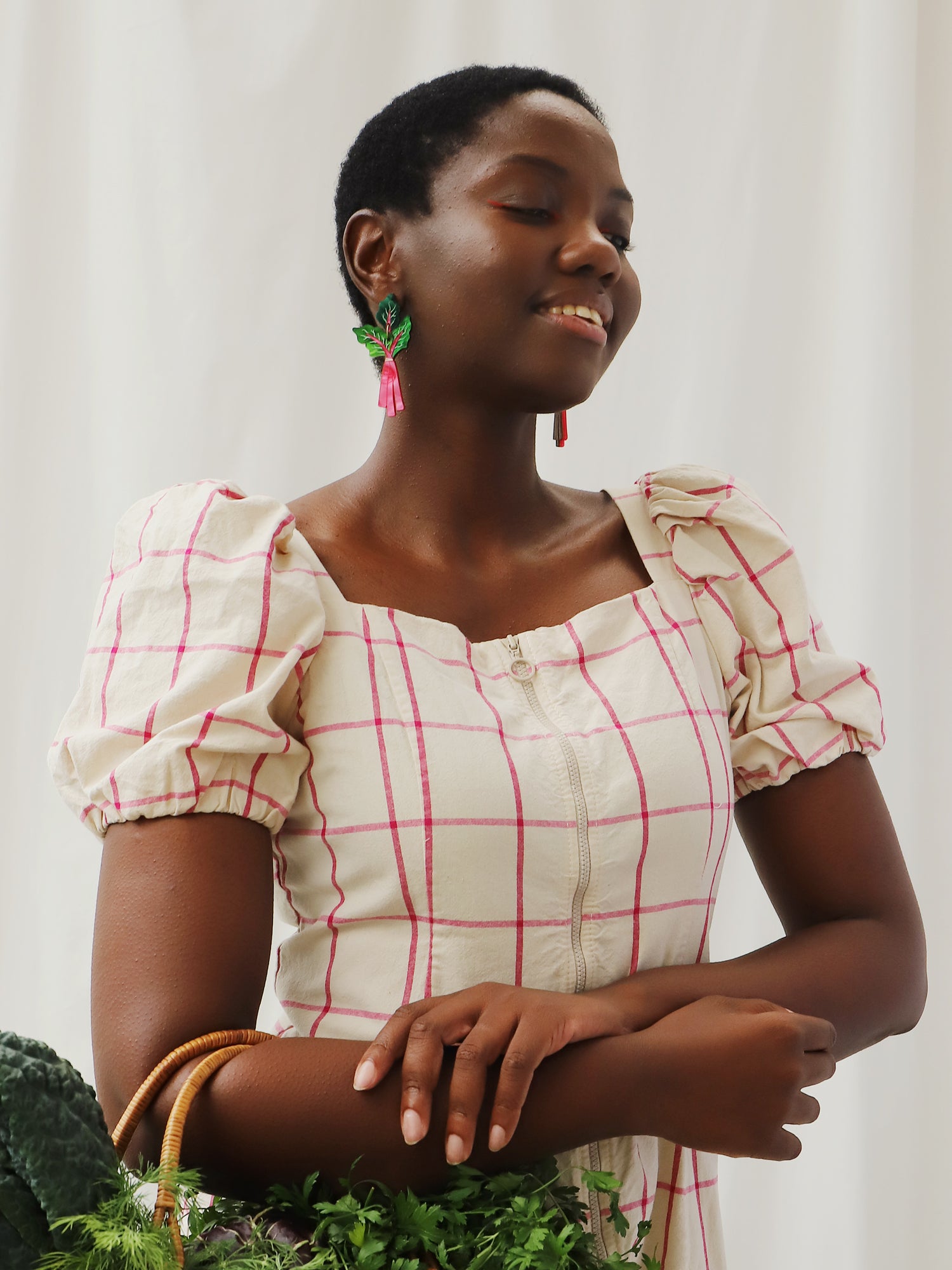 Rhubarb Statement Earrings