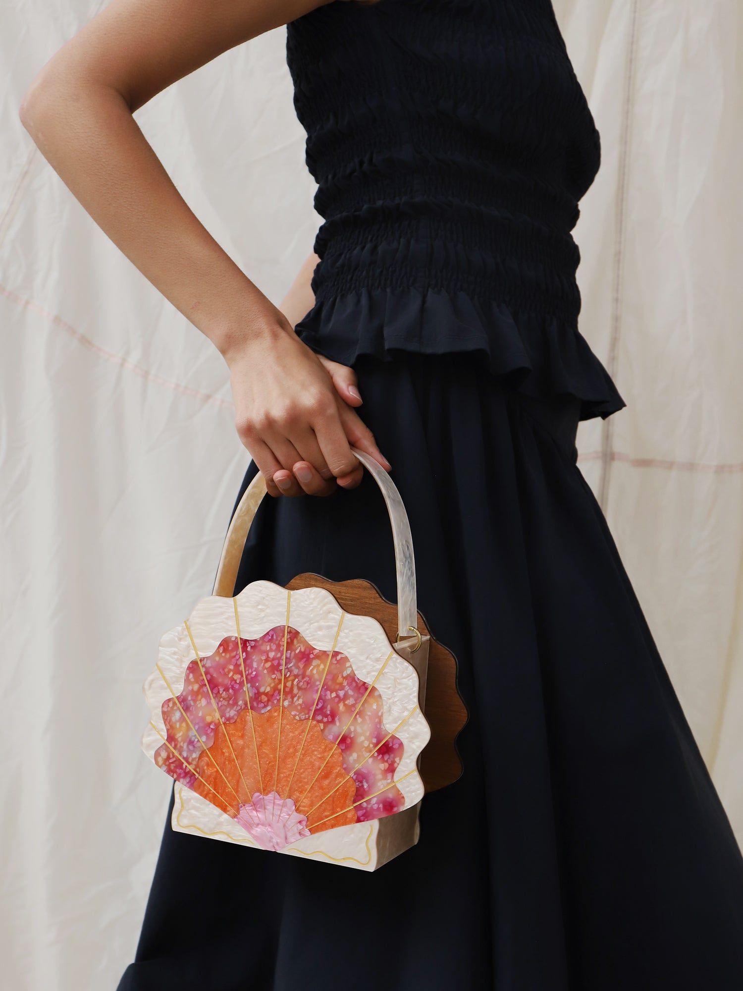 Scallop Shell Bag in Sunset