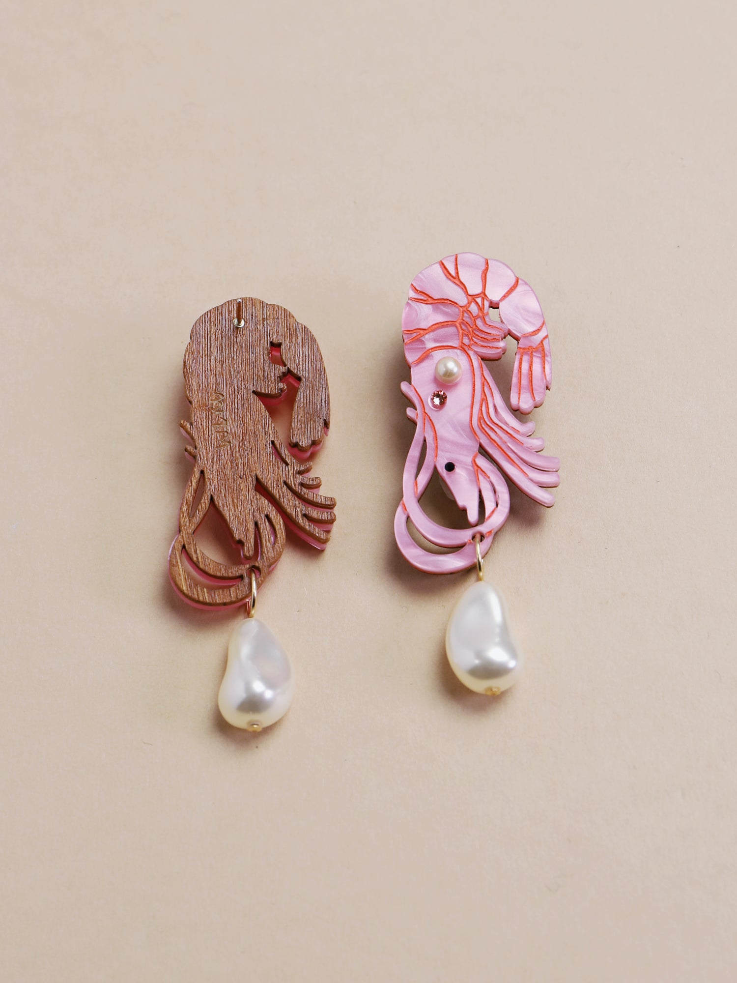 Shrimp Statement Earrings