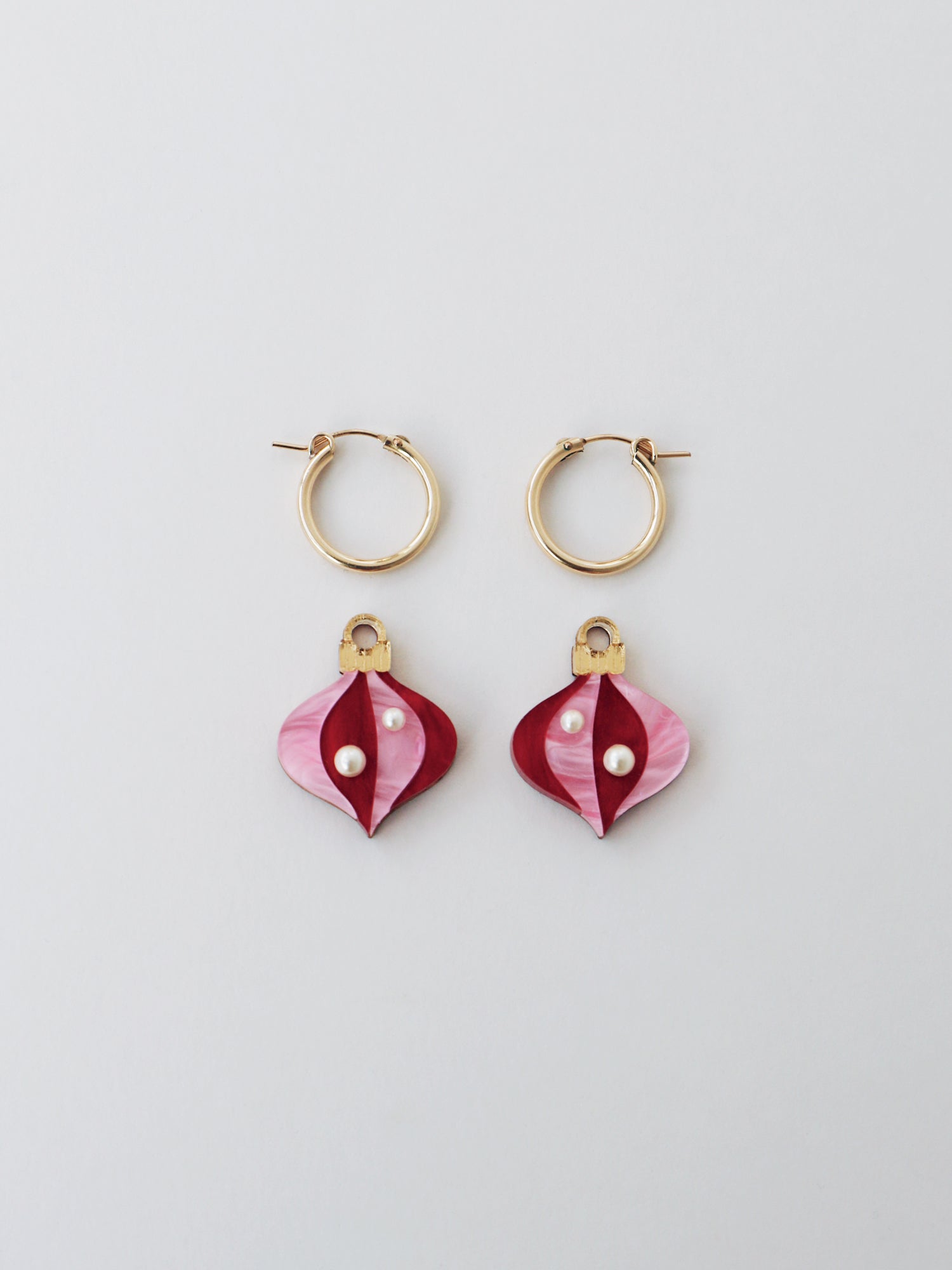 Bauble Hoops in Red - Limited Edition